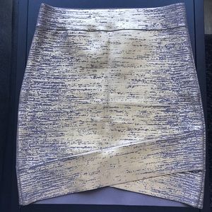 BCBG gold bodycon skirt